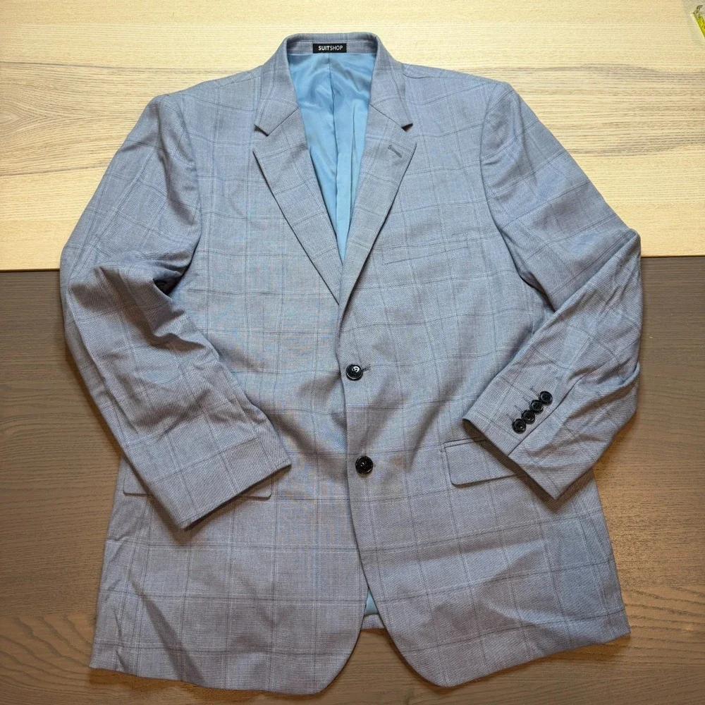SuitShop‎ Jacket Men 44S Slim Fit Gray/blue